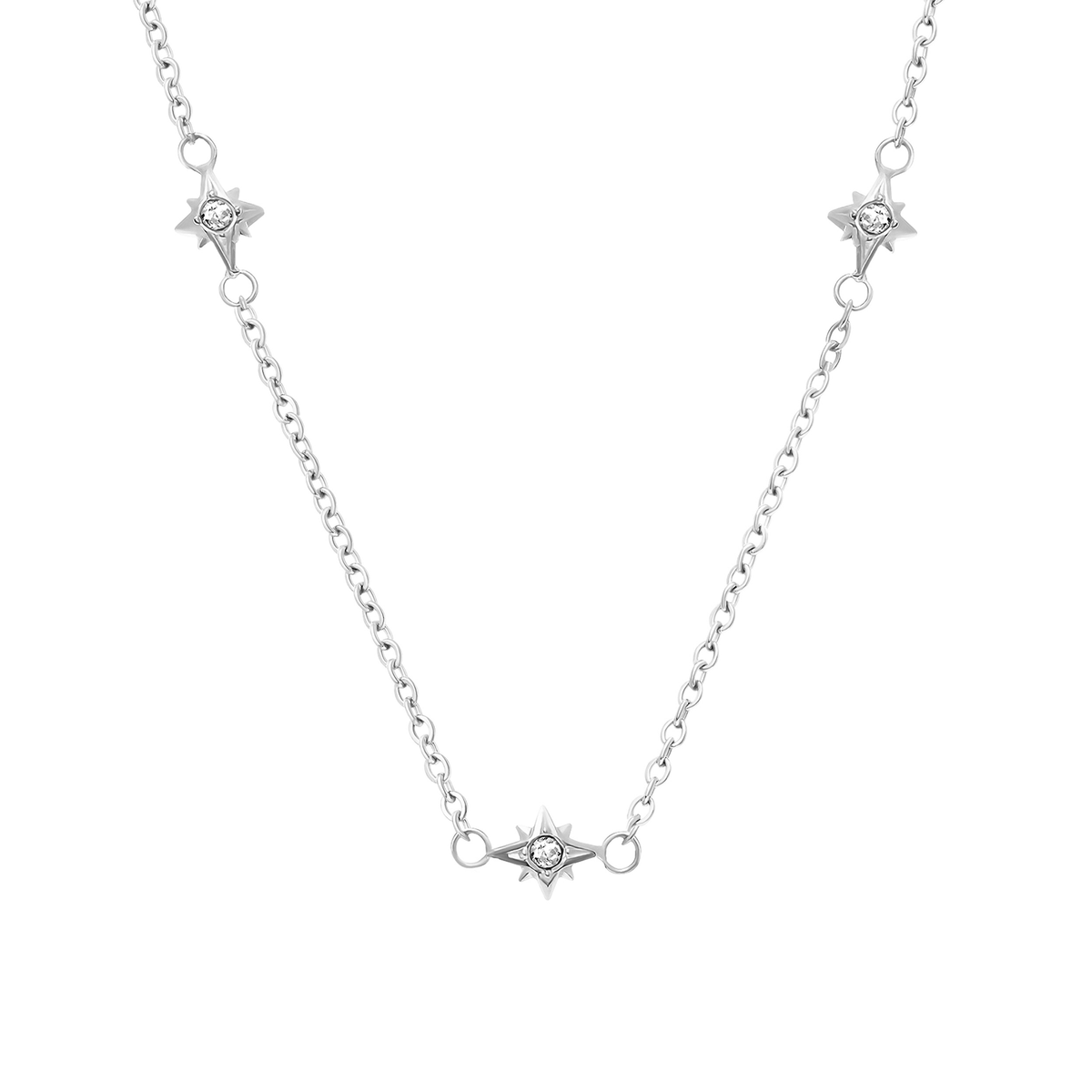 Round Photo Locket Sphere Necklace (Silver)
