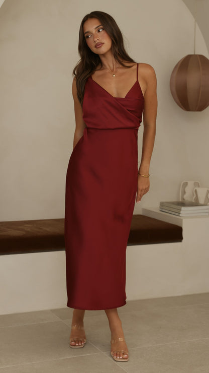 Audrey Maxi Dress - Wine