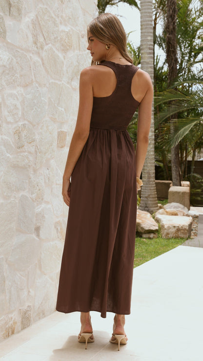 Amira Maxi Dress - Chocolate