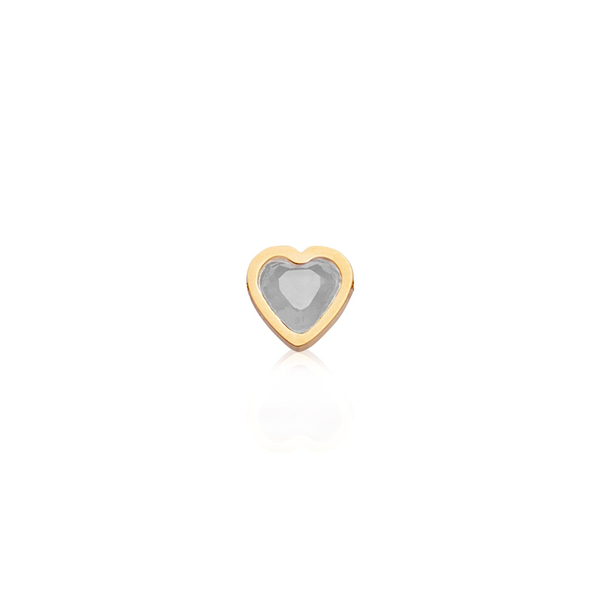 Made Mine Mini Heart Birthstone Necklace (Gold)