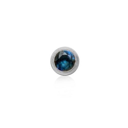 Round Birthstone Pendant (Silver)