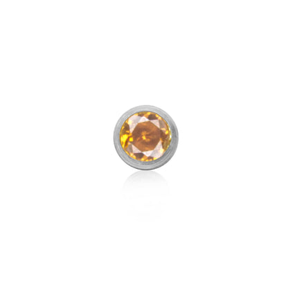 Round Birthstone Pendant (Silver)