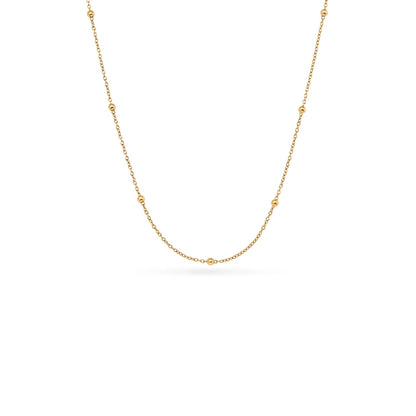 Blue Lace Agate Cushion Necklace (Gold)