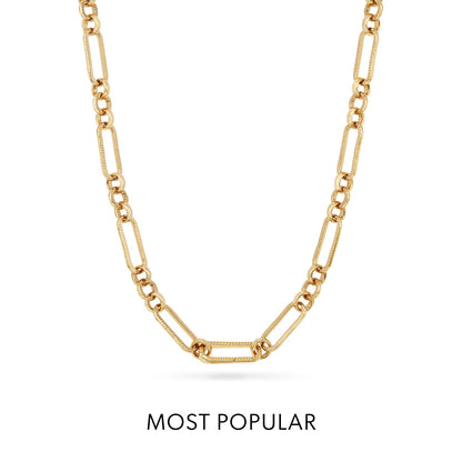 Figaro Chain Necklace (Gold)