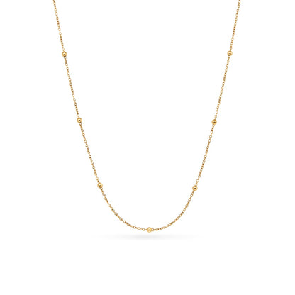 Sphere Chain Necklace (Gold) Pearl Clover Necklace Test