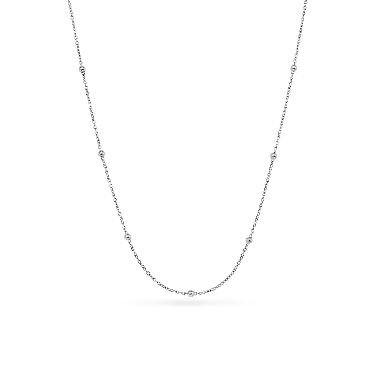 Mini Written In The Stars Initial Tag Necklace (Silver)
