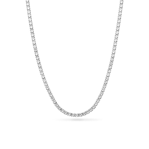 Layering Tennis Chain Necklace (Silver)