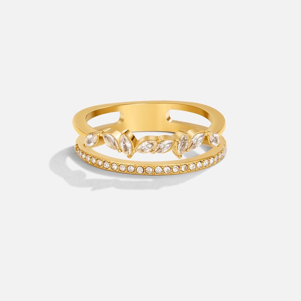 18K Gold Mia Crystal Ring