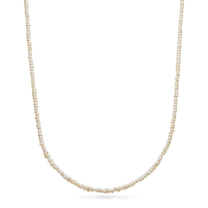 Layering Mini Pearl Beaded Chain Necklace (Gold)