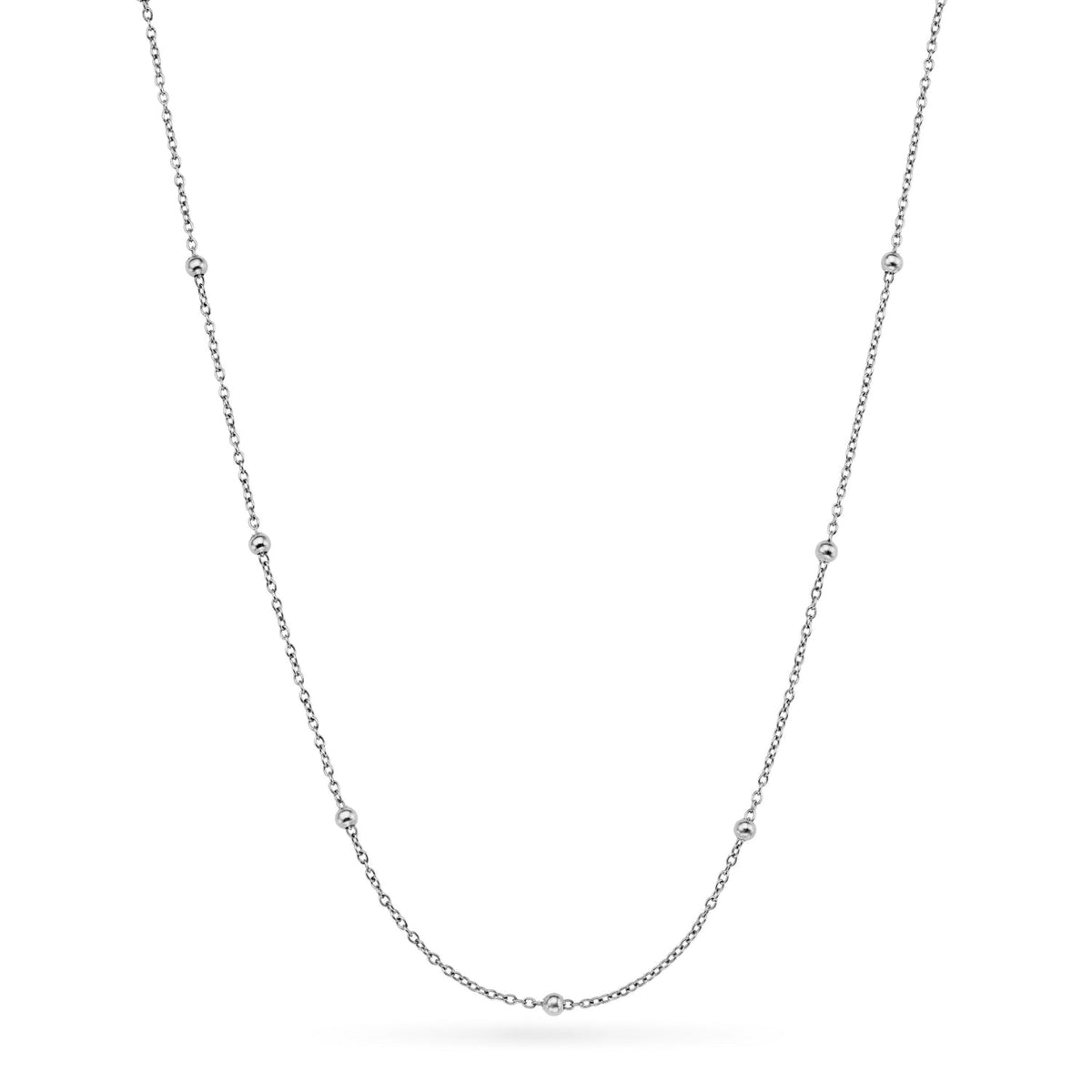 Mini Written In The Stars Initial Tag Necklace (Silver)