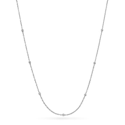 Mini Written In The Stars Initial Tag Necklace (Silver)