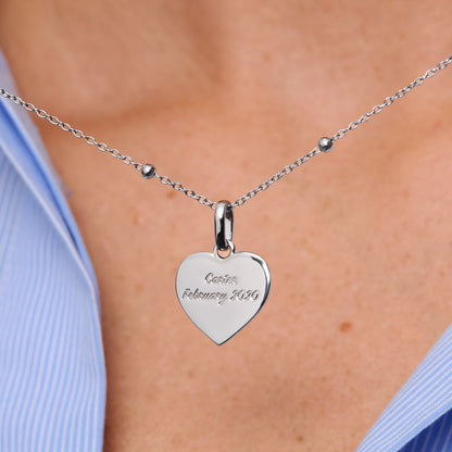 Entwine Custom Heart Necklace (Silver)