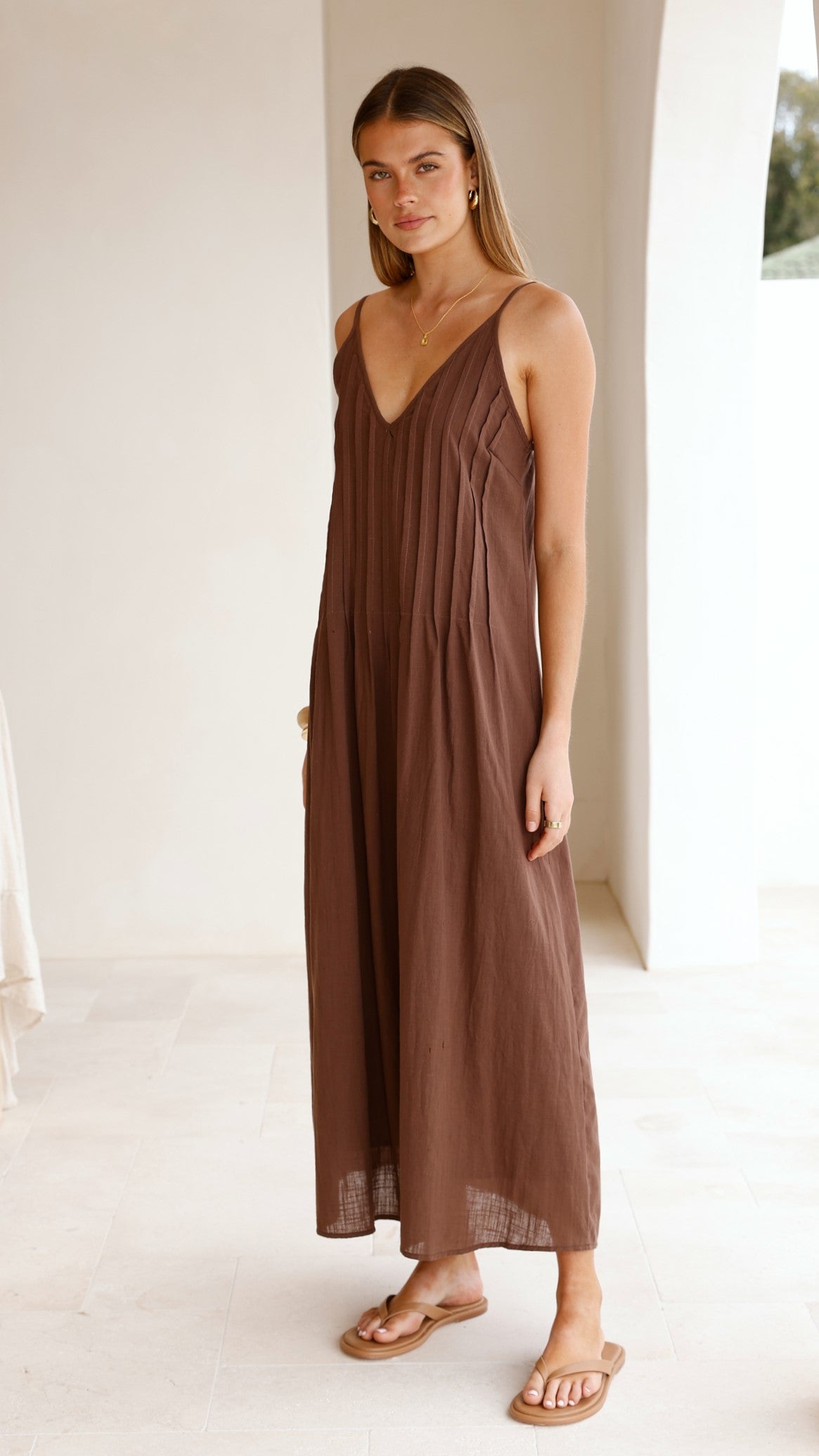 Aspen Maxi Dress - Chocolate
