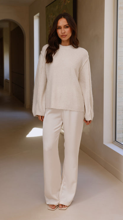 Ally Knit Sweater - Cream