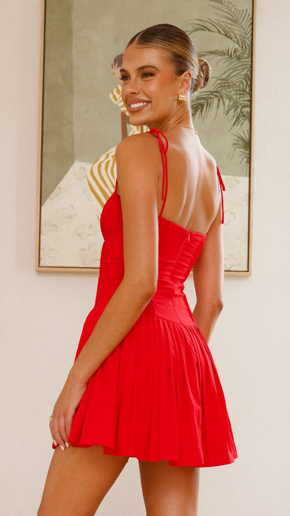 Bethi Mini Dress - Red