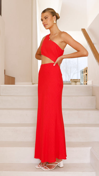 Abia Maxi Dress - Red