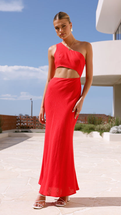 Abia Maxi Dress - Red