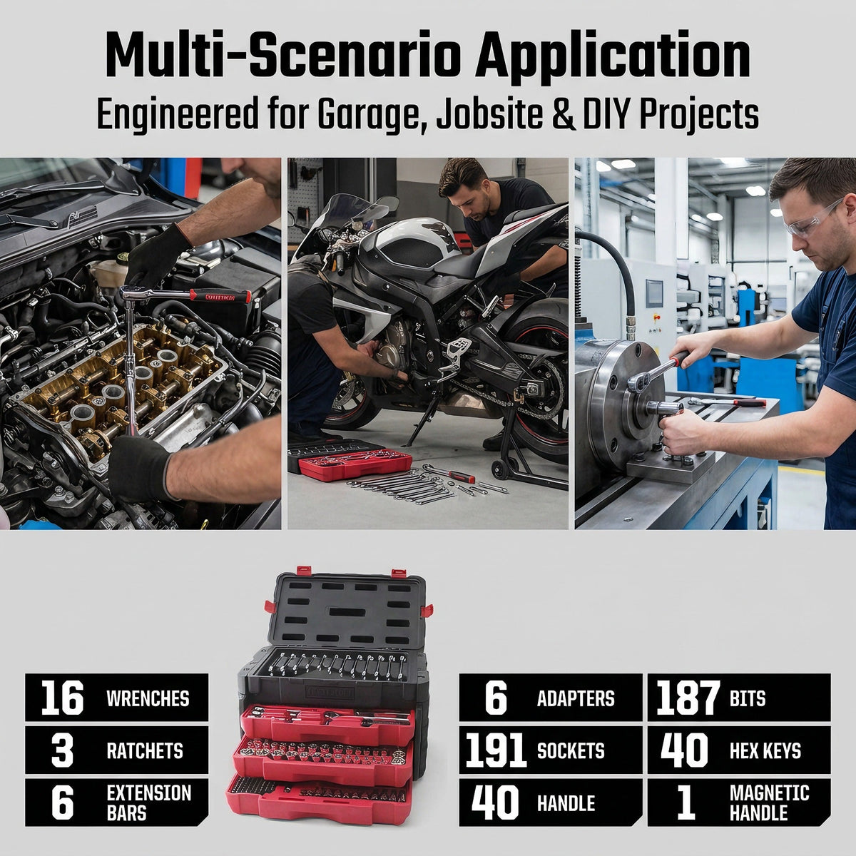 Craftsman 450-Piece Automotive Tool Set – Complete Garage & Repair Kit for Mechanics, DIY & Home Projects