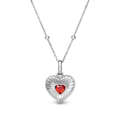 Entwine Custom Heart Necklace (Silver)