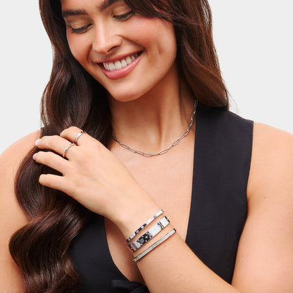 Own Way Monogram Bangle (Silver)