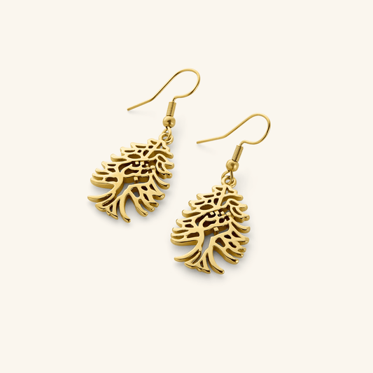 "Freedom is the Soul" Lebanon Cedar Earrings