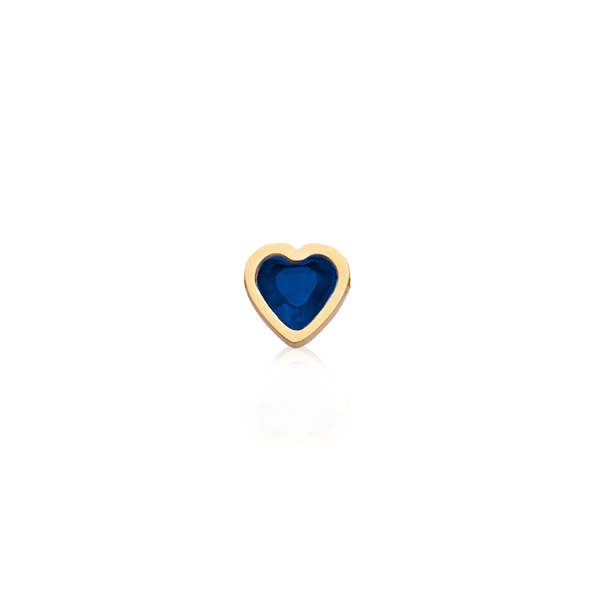 Made Mine Mini Heart Birthstone Necklace (Gold)
