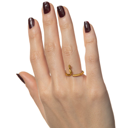 Arabic Letter Wrap Ring