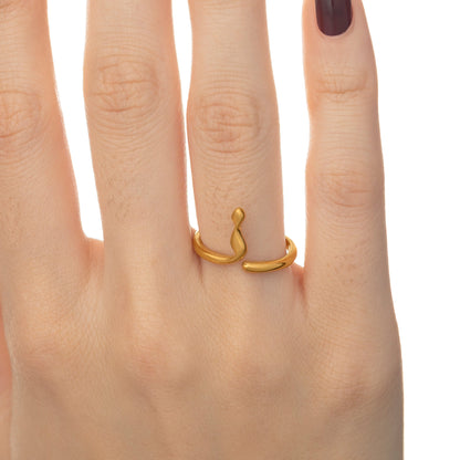 Arabic Letter Wrap Ring