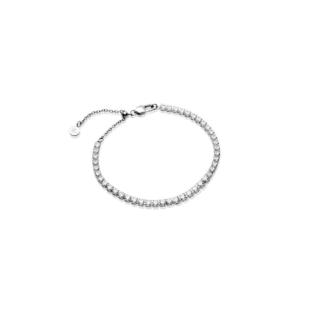 Mini Tennis Chain Bracelet (Silver)