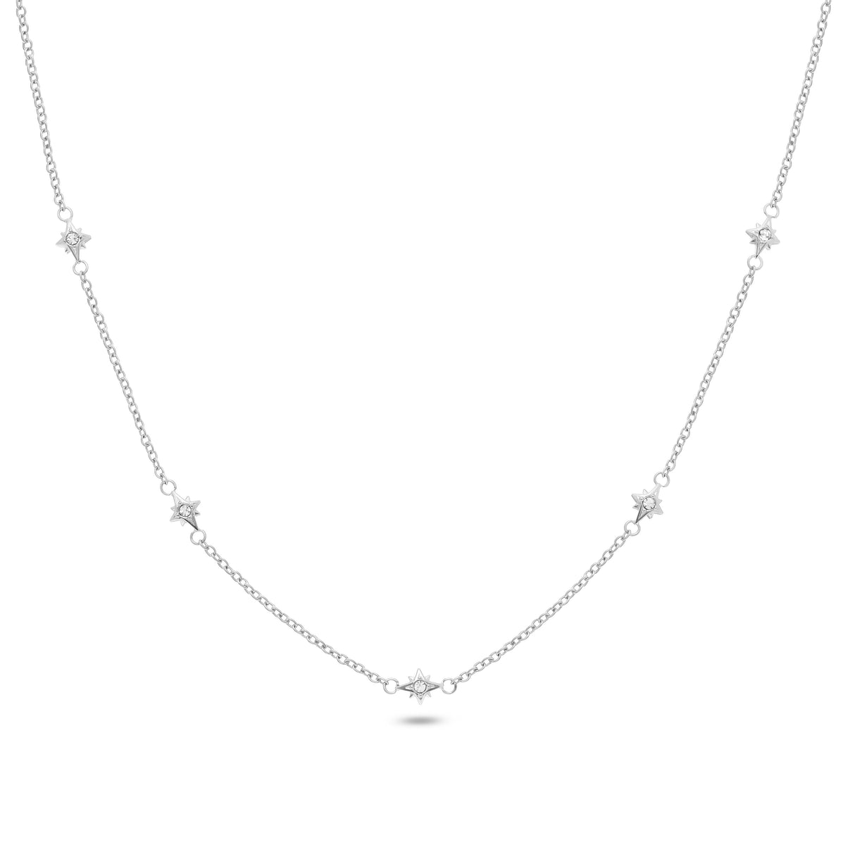 Mother of Pearl Cushion Necklace (Silver)