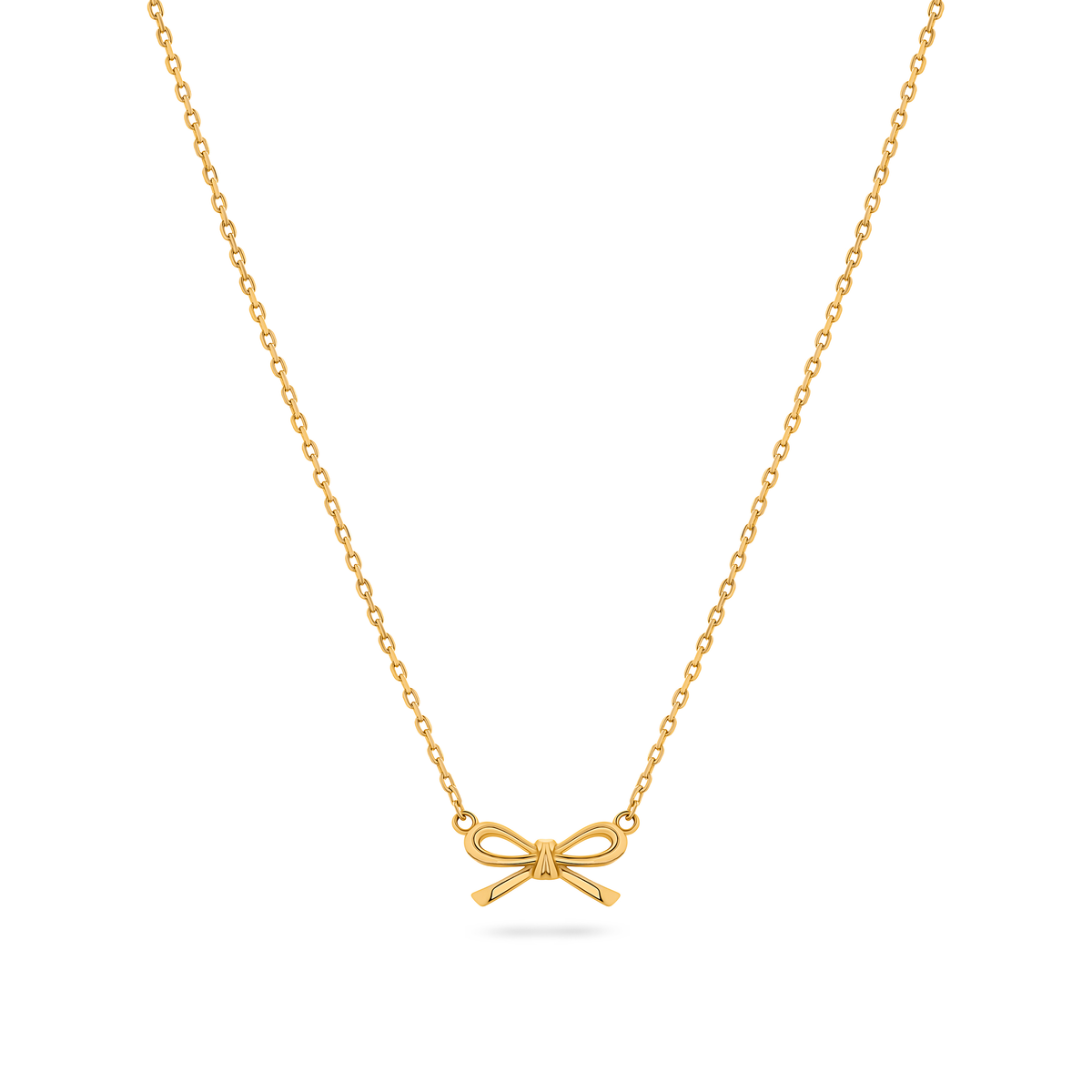 Fine Bow Necklace (Gold)