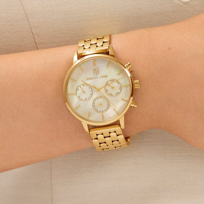 Pearl Link Nueva 40 Watch - Gold