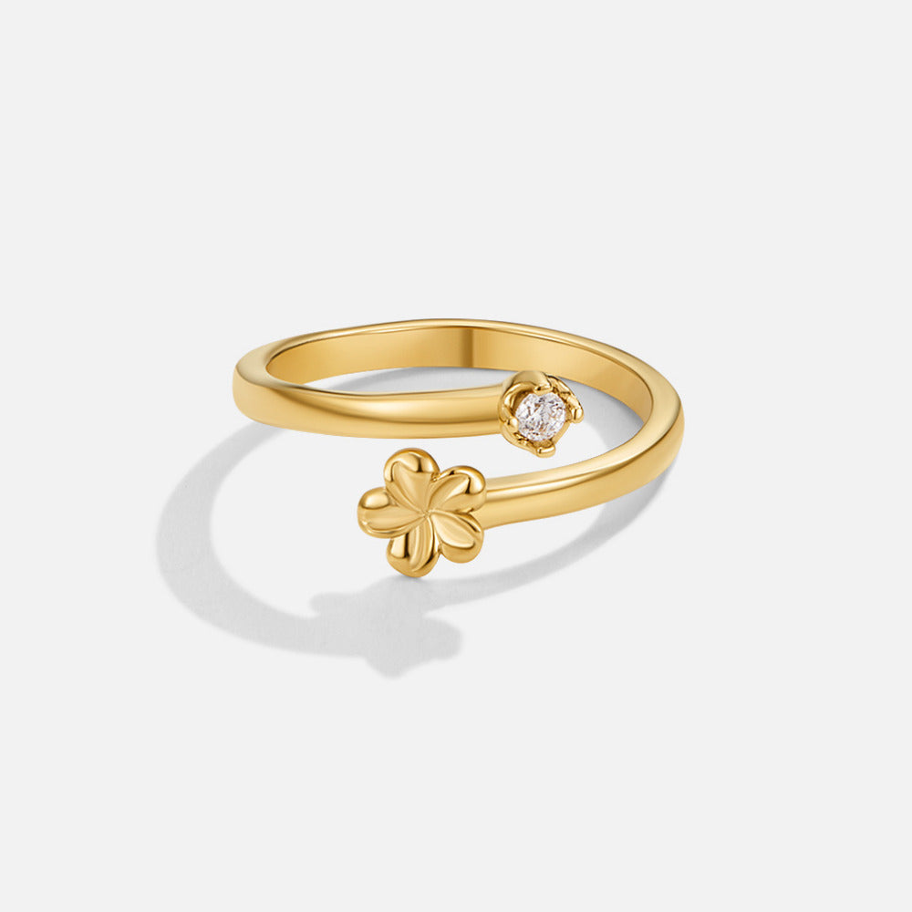 Golden Bloom Petal Ring