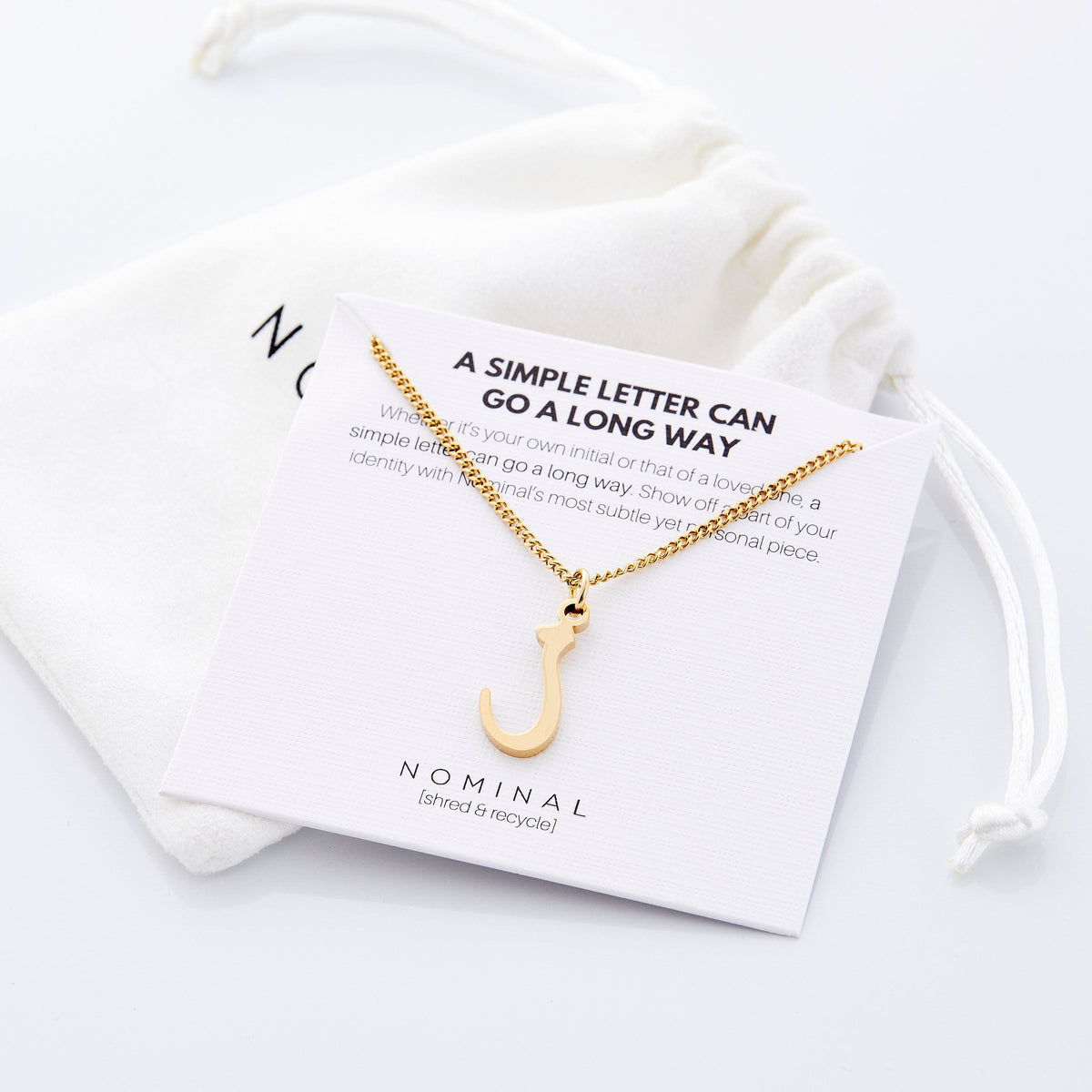 Hanging Arabic Letter Necklace