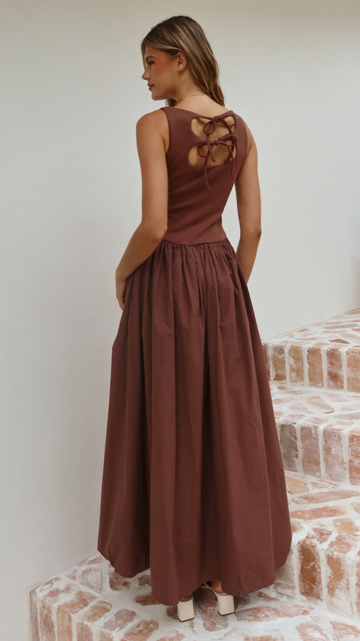 Alita Maxi Dress - Chocolate