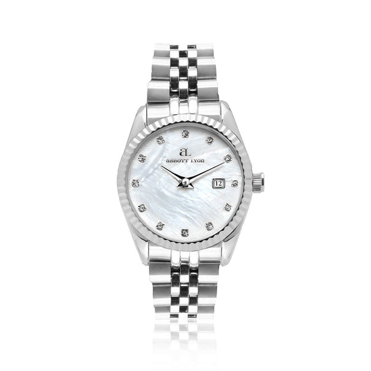 Mini Silver Pearl Link Belgravia 30 Watch