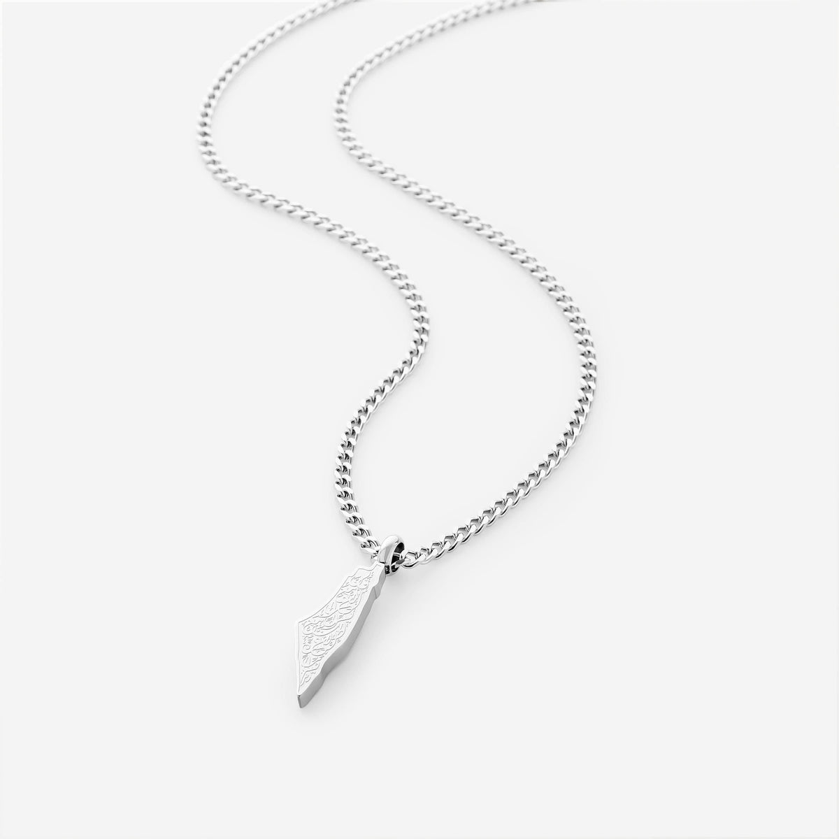 "With Hardship Comes Ease" Map Necklace | Men