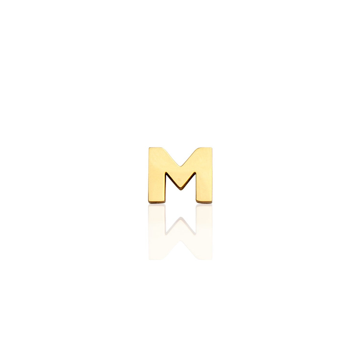 Made Mine Mini Letter Sphere Chain Necklace (Gold)