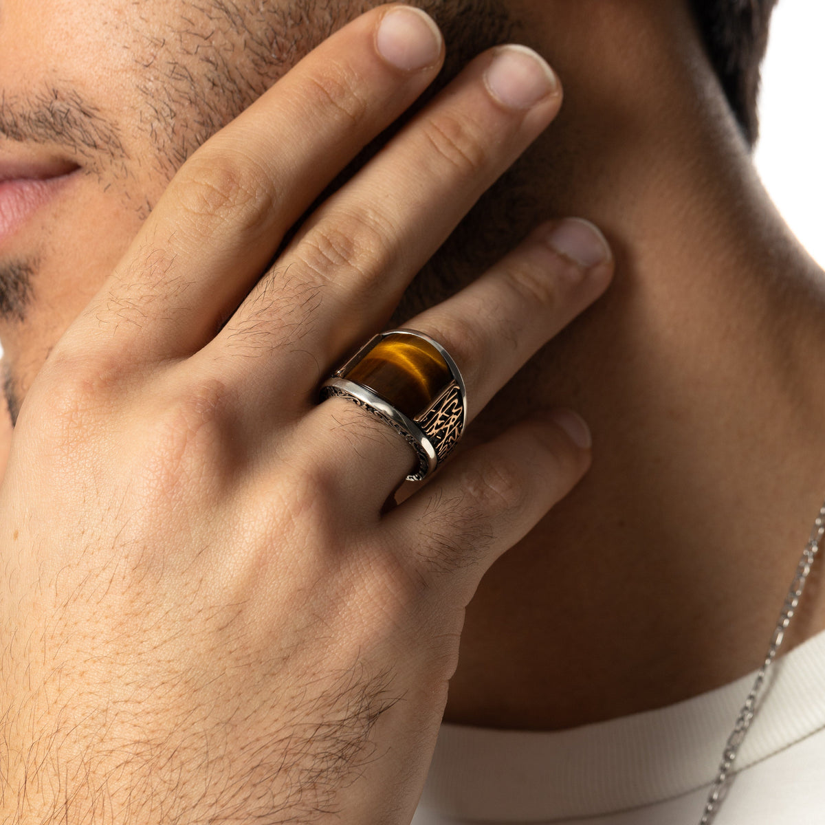 Shahada Tiger's Eye Ring