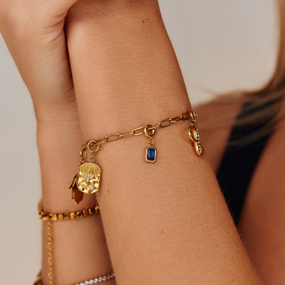 Mystic Blue Crystal Charm