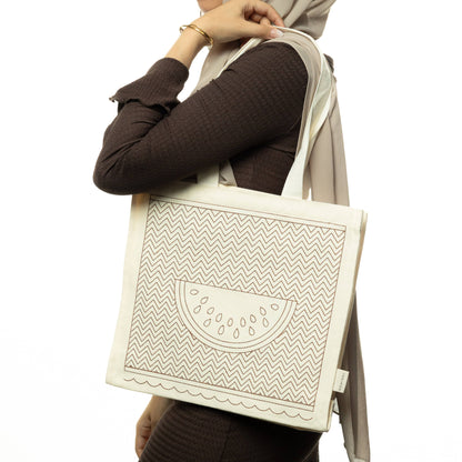Palestine Keffiyeh Watermelon Tote