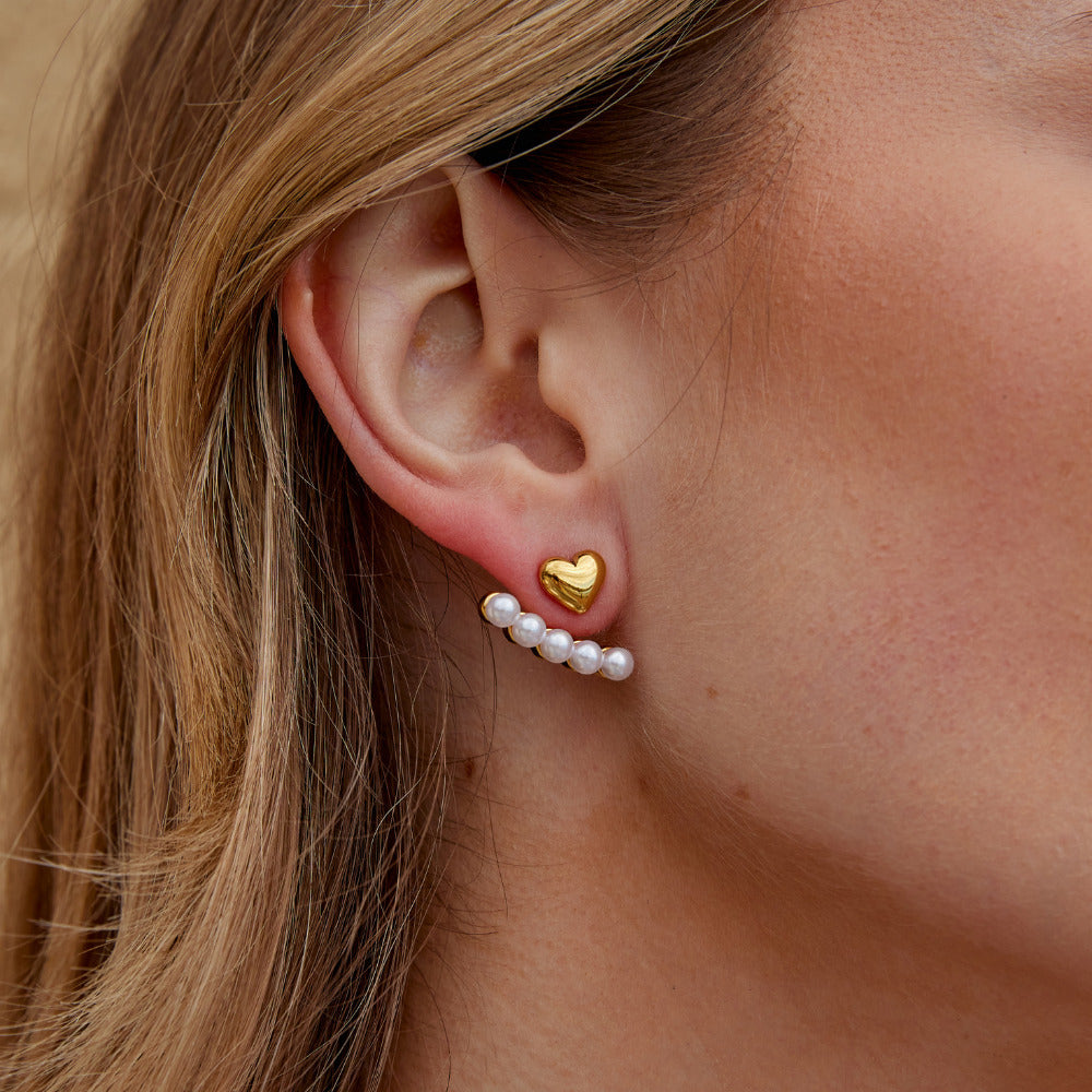 Pearl & Heart Romance Earrings