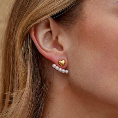 Pearl & Heart Romance Earrings