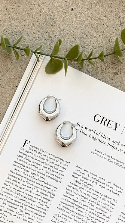Arya Hoop Earrings - Silver