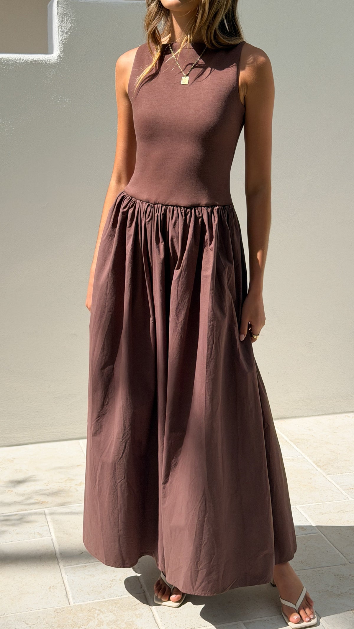 Alita Maxi Dress - Chocolate