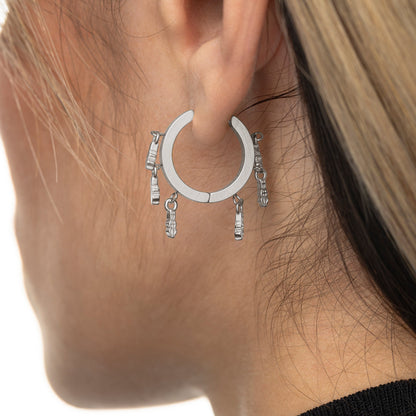 Raining Tatreez Hoop Earrings