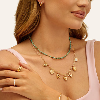 Made Mine Ocean Charm Necklace (Gold)