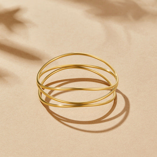 Sabrina Gold Layered Bangle