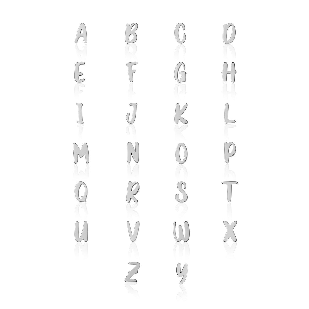 Fixed Charm - Handwritten Initial Charm (Silver)