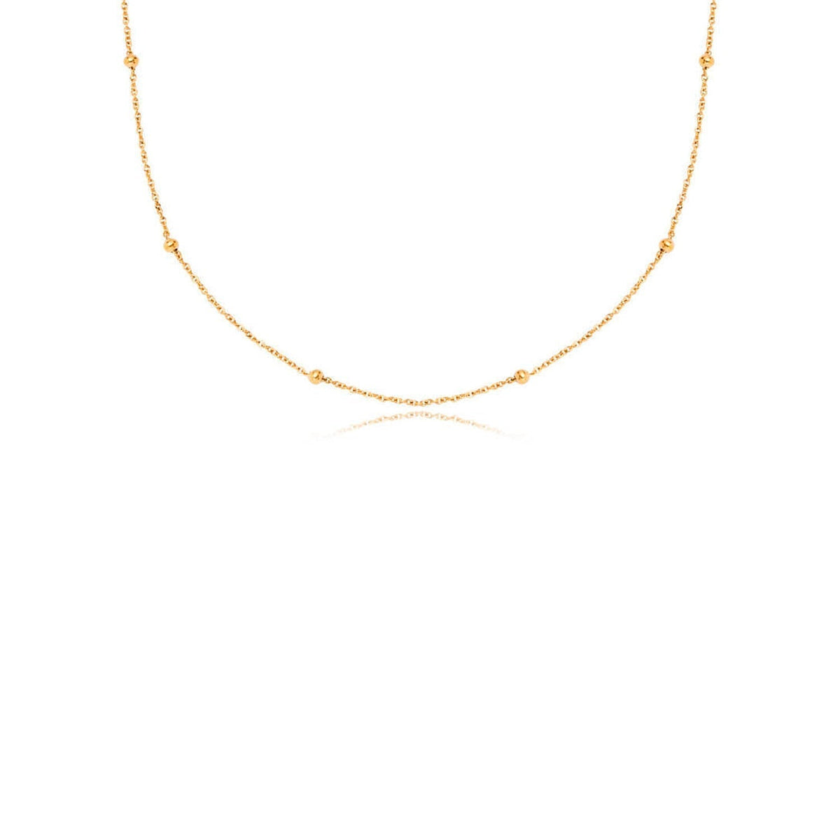 Layering Sphere Chain Necklace (Gold)